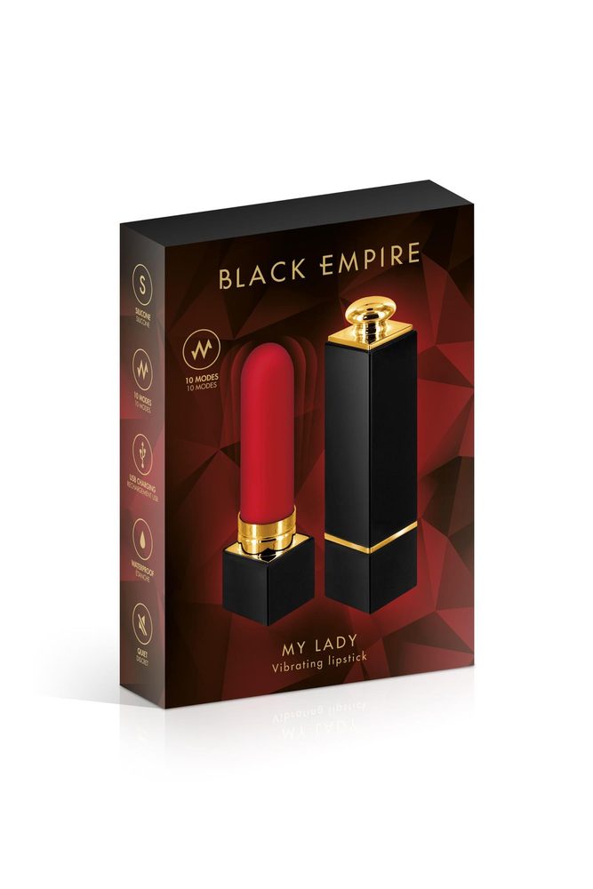 Mini wibrator szminkowy Black Empire Mylady USB silikonowy czarny