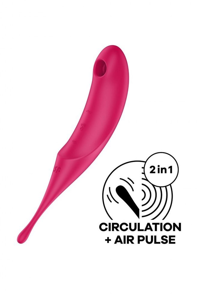 Stymulator łechtaczki Satisfyer Twirling Pro czerwony USB