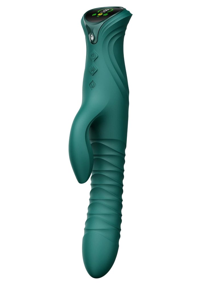 Wibrator króliczek ZALO Mose 2 z podgrzewaniem zielony 25,8 cm