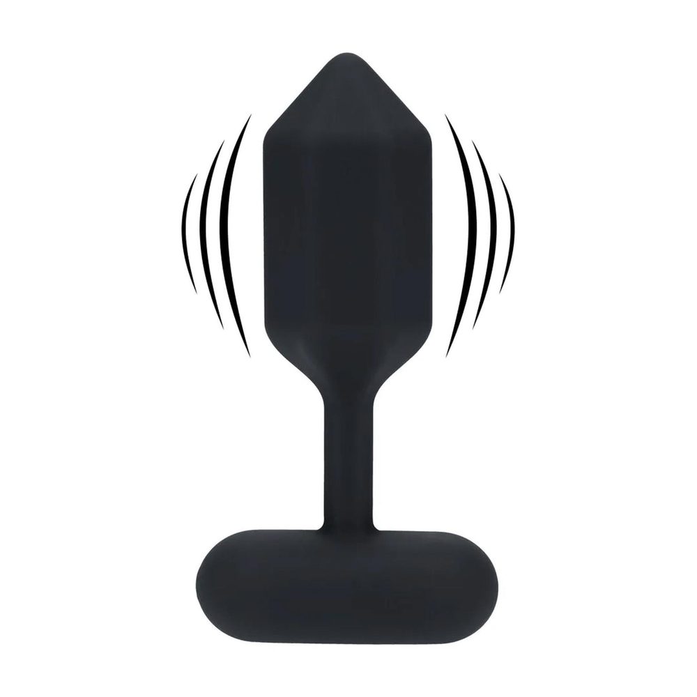 Wibrujący korek analny heksagonalny silikonowy Levelz L czarny 14 cm