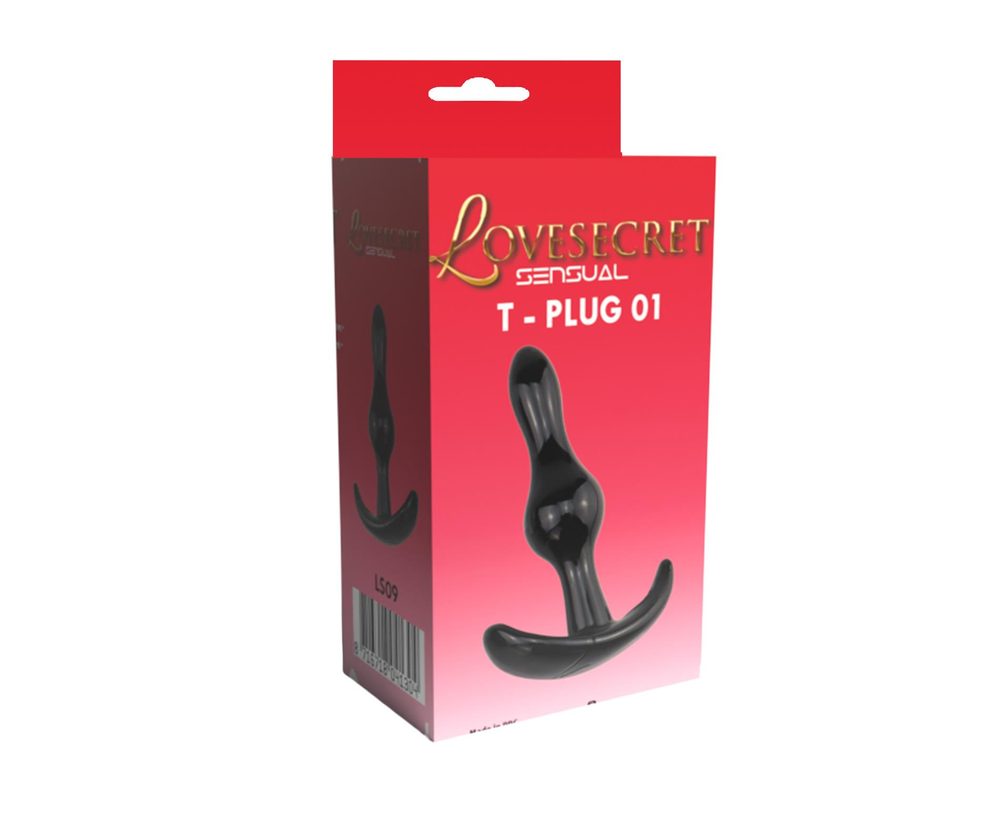 Korek analny Lovesecret Sensual T Plug 01 czarny 8,5 cm