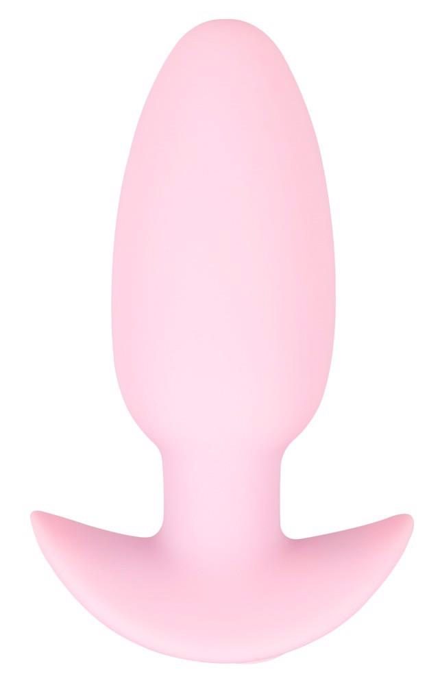 Korek analny wibrujący Cuties silikonowy różowy USB 8 cm