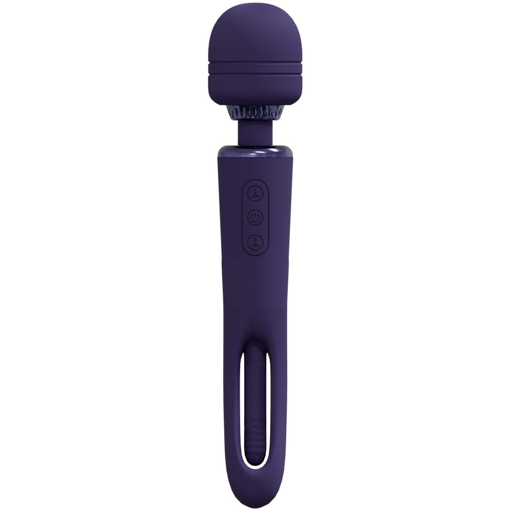 Wibrator różdżka Vive Kiku fioletowy dwustronny USB