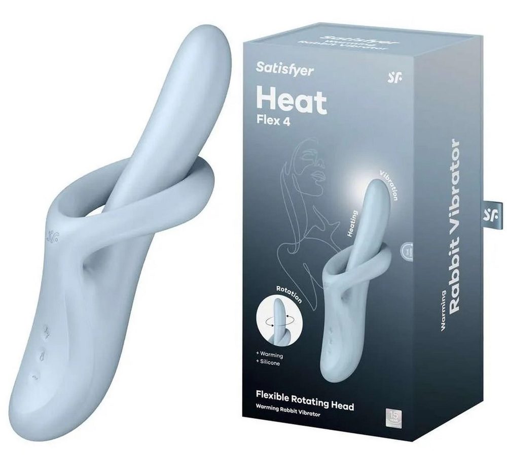 Wibrator rozgrzewający Satisfyer Heat Flex 4 niebieski silikonowy