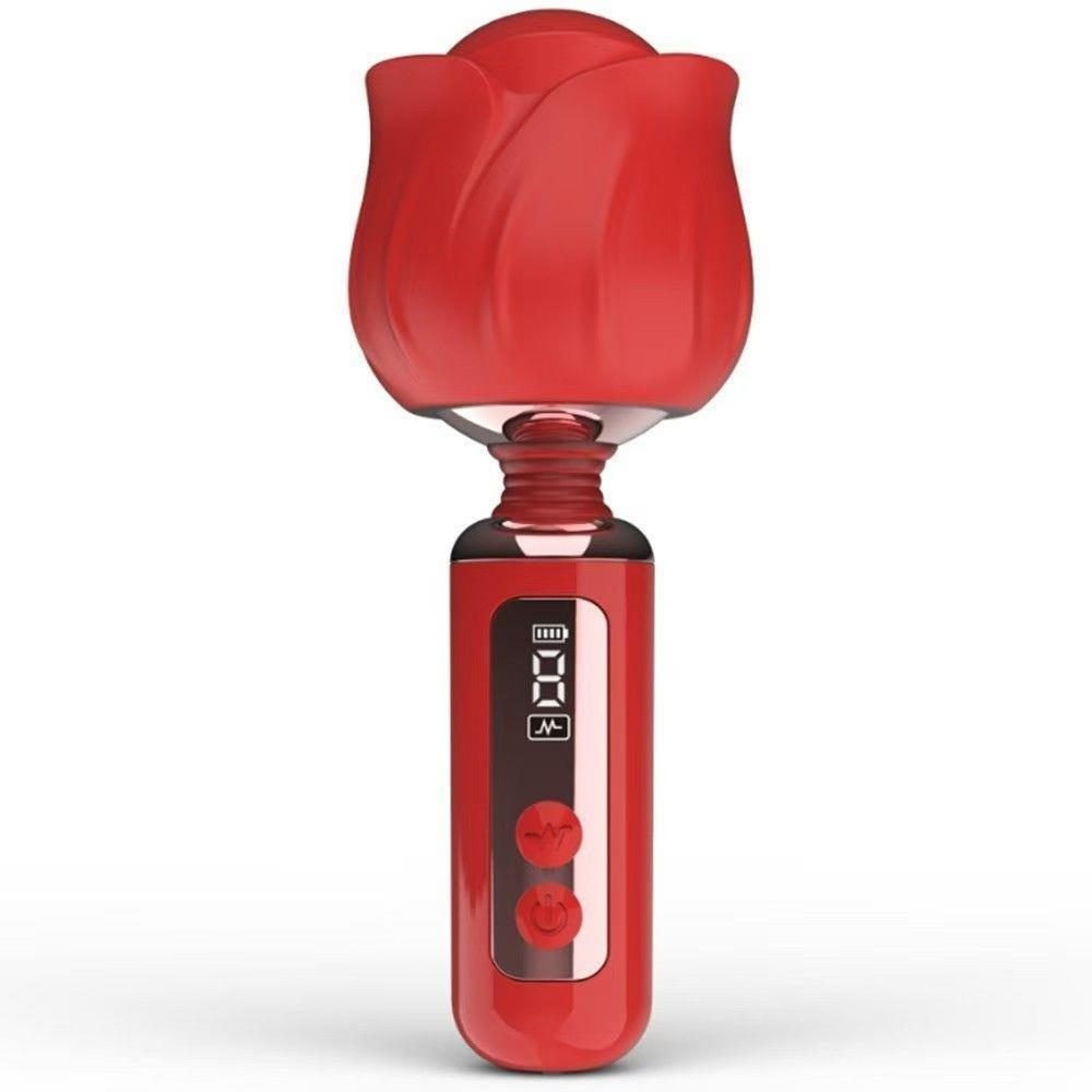 Wibrator Rose Magic silikonowy wodoodporny USB 12,5 cm