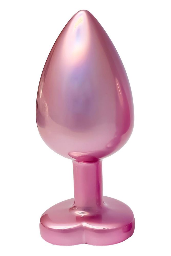Korek analny aluminiowy Gleaming Love różowy z serduszkiem duży