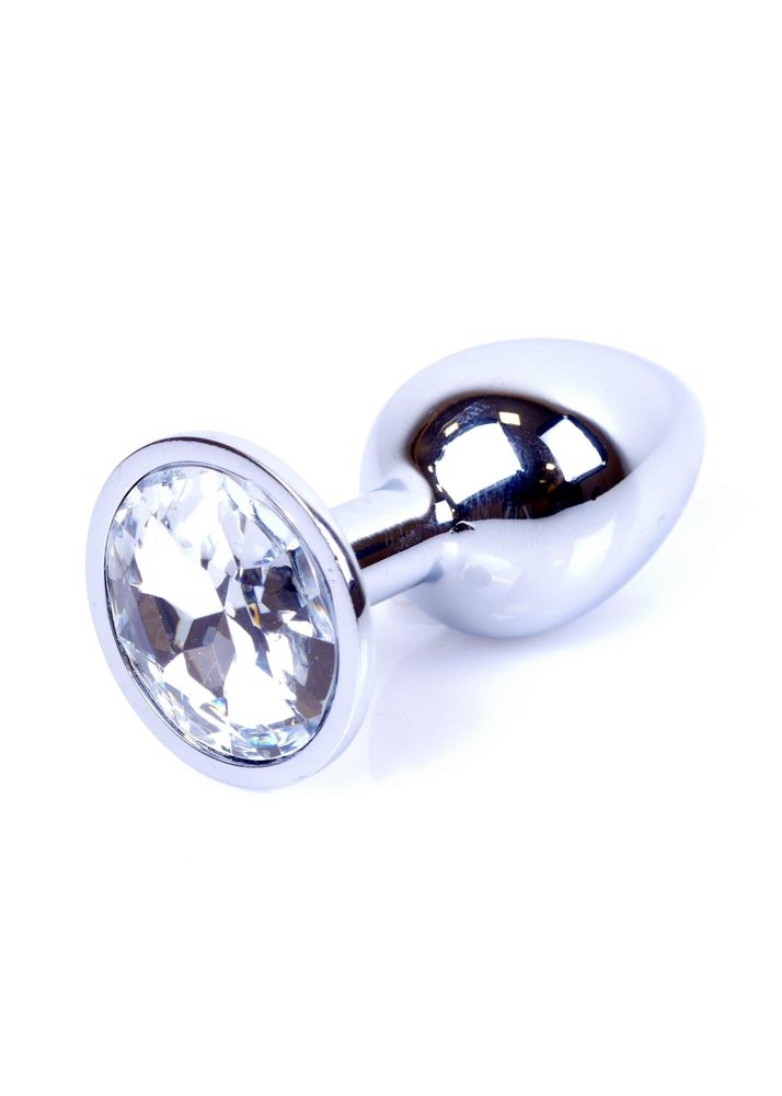 Srebrna biżuteria analna z kryształem HeavyFun 7 cm