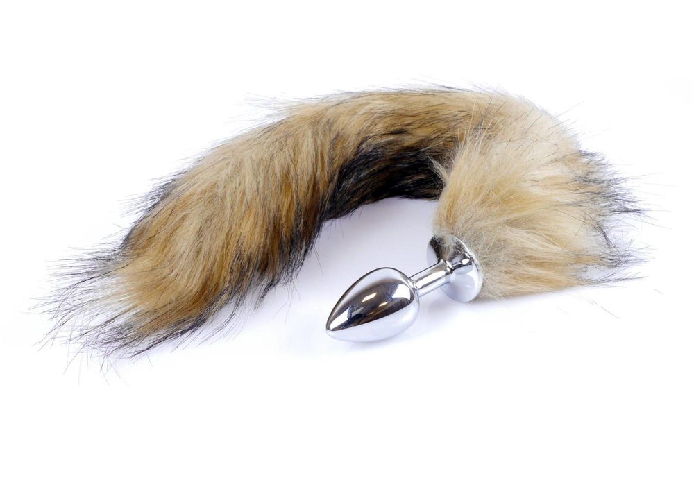 Wtyczka analna z kitą lisa HeavyFun brązowa XL 6.5 cm