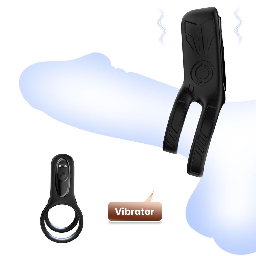 Pierścień wibrujący Mechao Black 9 funkcji USB