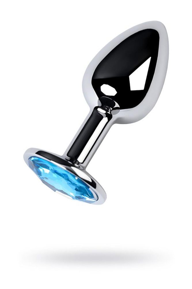 Korek analny metalowy TOYFA Metal srebrny z topazem 7 cm