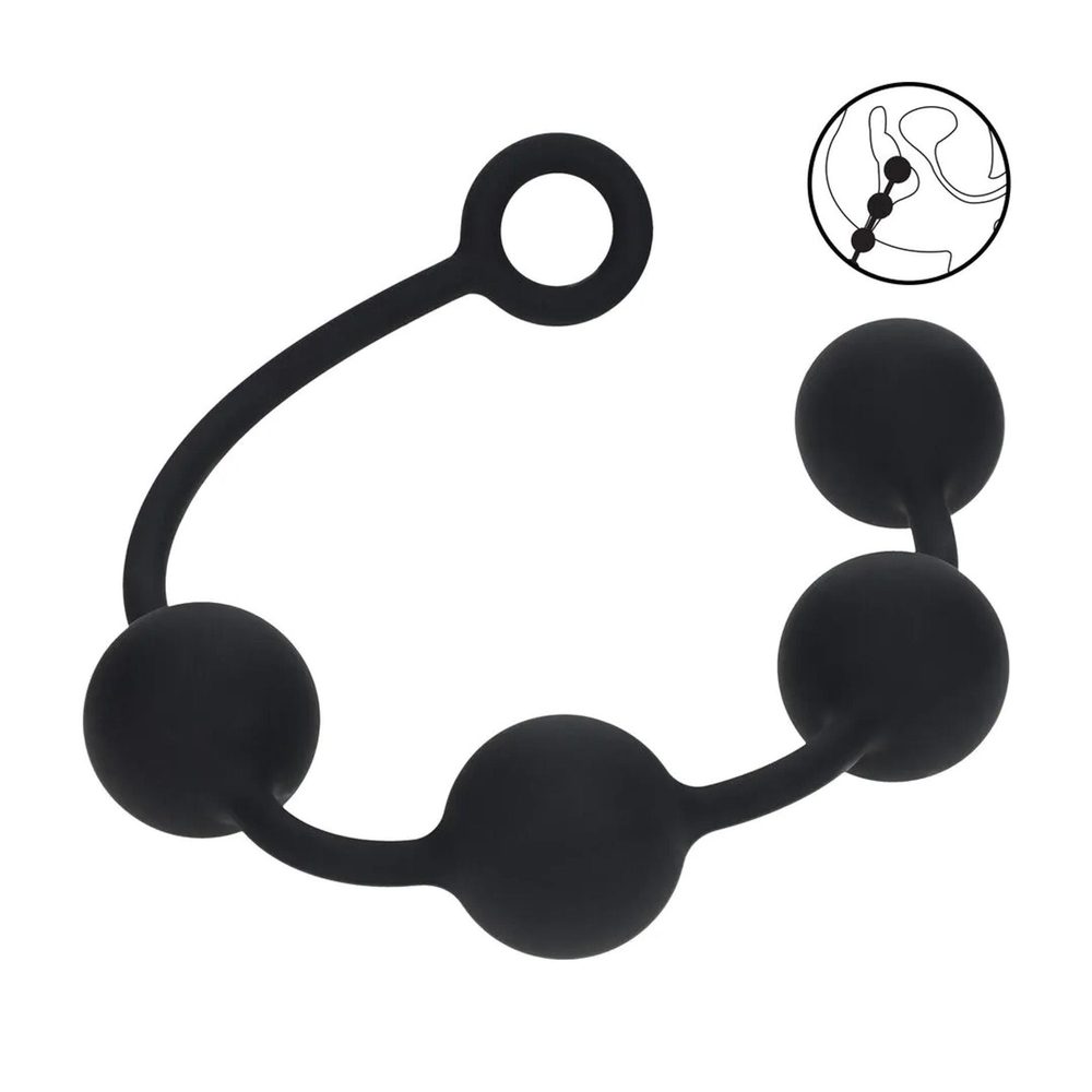 Kulki analne silikonowe Levelz XL 5cm czarne