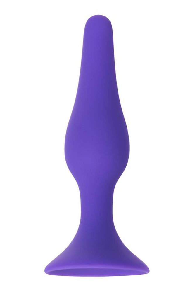 Korek analny silikonowy z przyssawką A-Toys fioletowy 10 cm