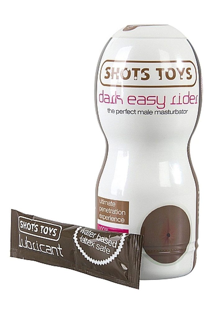 Masturbator analny Real Skin Dark Easy Rider ShotsToys 15,7 cm
