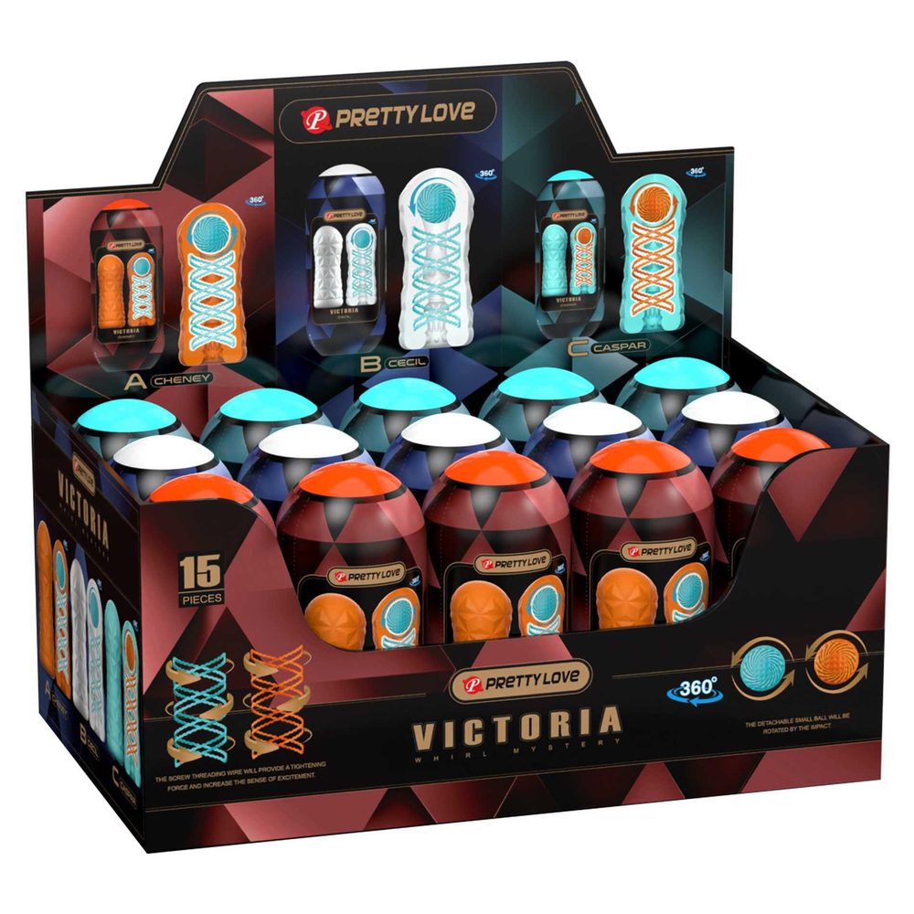 Wirujący masturbator Pretty Love Victoria transparentny TPR