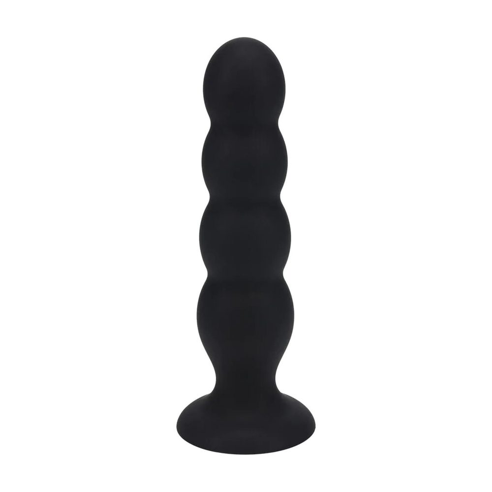 Korek analny silikonowy poczwórny z grzechotką Levelz XL czarny 16,5cm