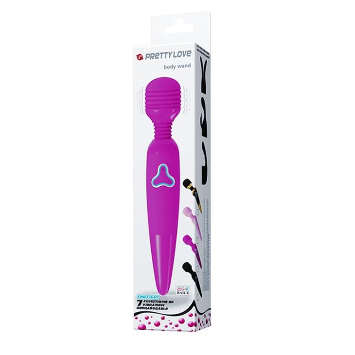 Masażer wand Pretty Love Body Wand czarny 7 funkcji USB 25 cm
