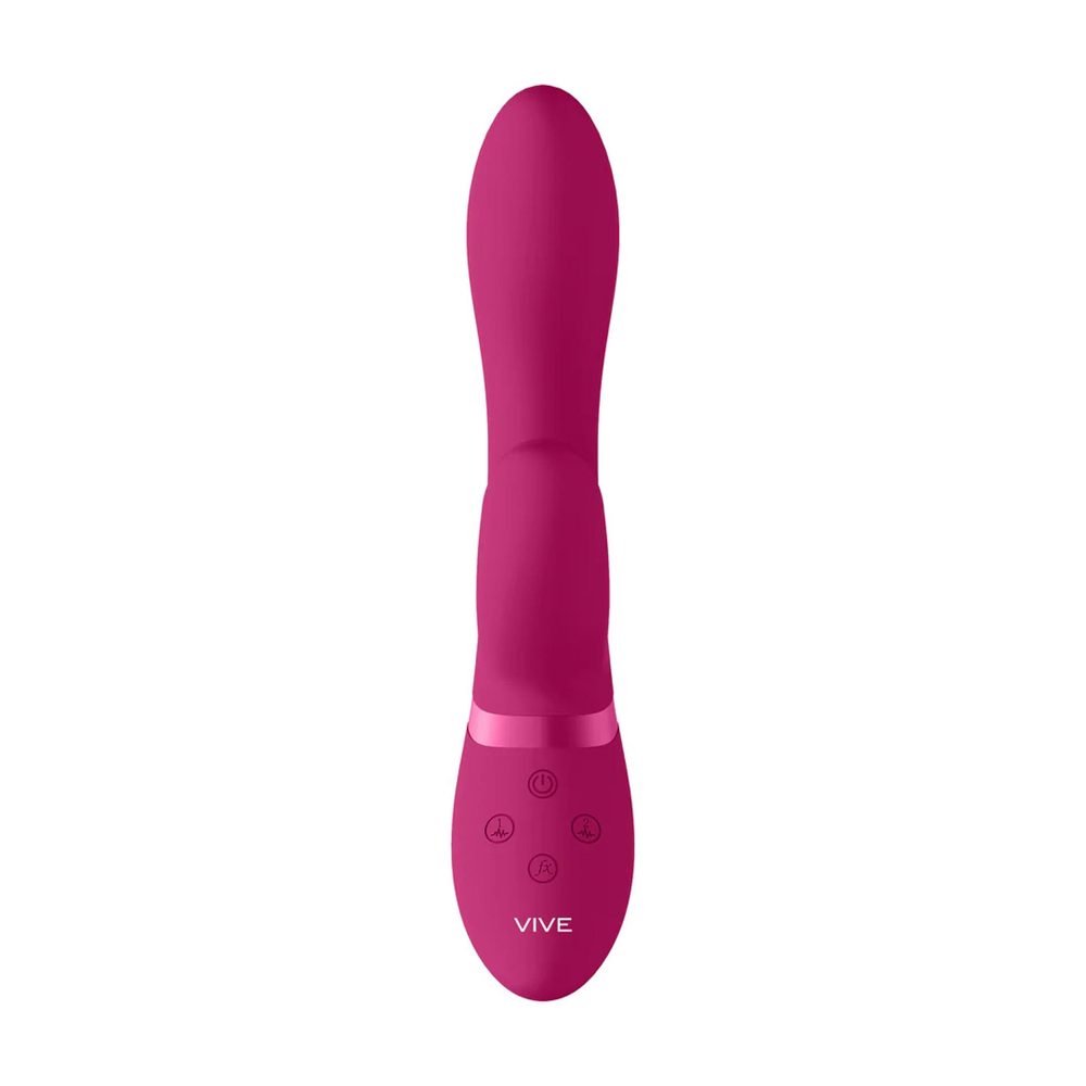 Wibrator króliczek silikonowy Vive Kyra różowy USB 21 cm