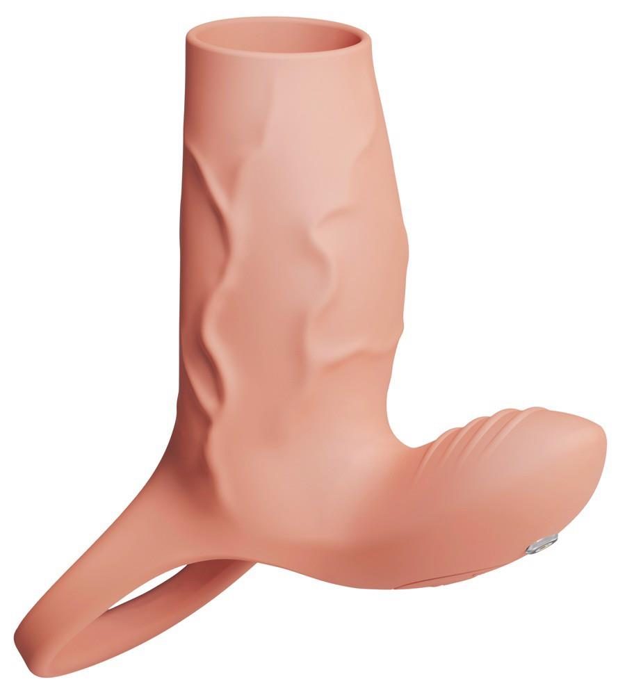 Nakładka silikonowa Realistixxx Real Sleeve Clit S z wibracjami USB