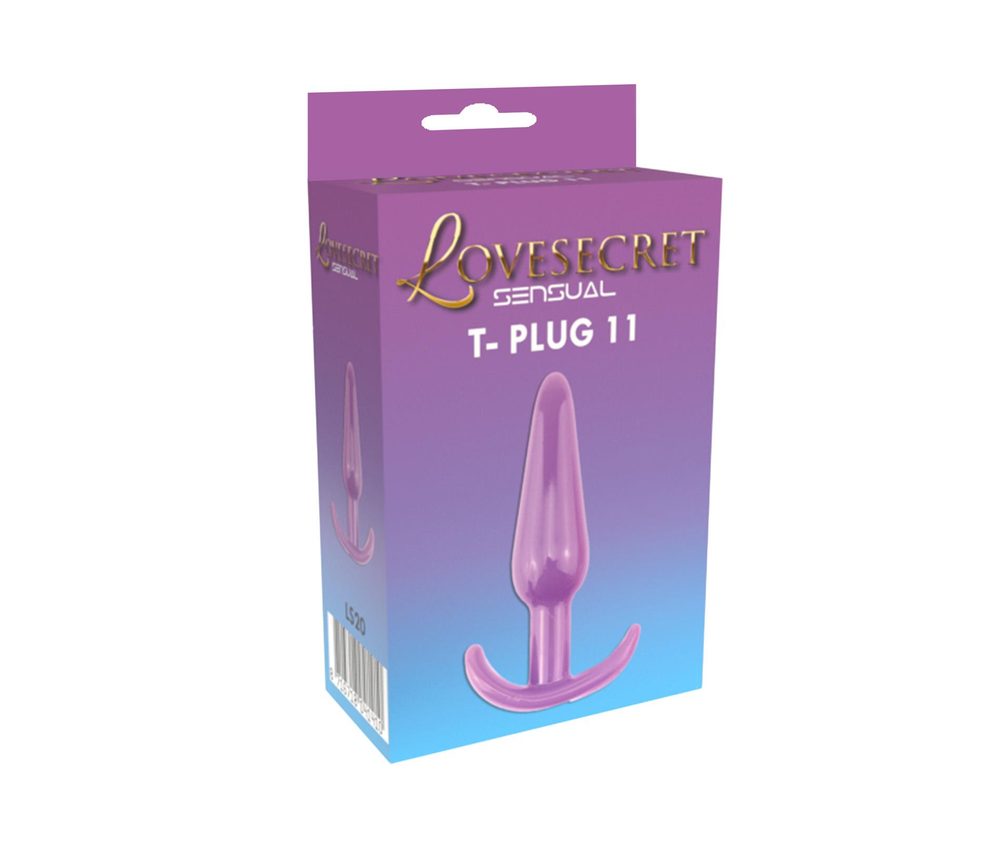 Korek analny elastyczny TPE Lovesecret Sensual fioletowy 12,3 cm