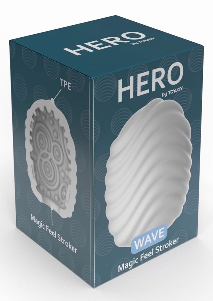 Masturbator mini ToyJoy HERO Wave biały TPE
