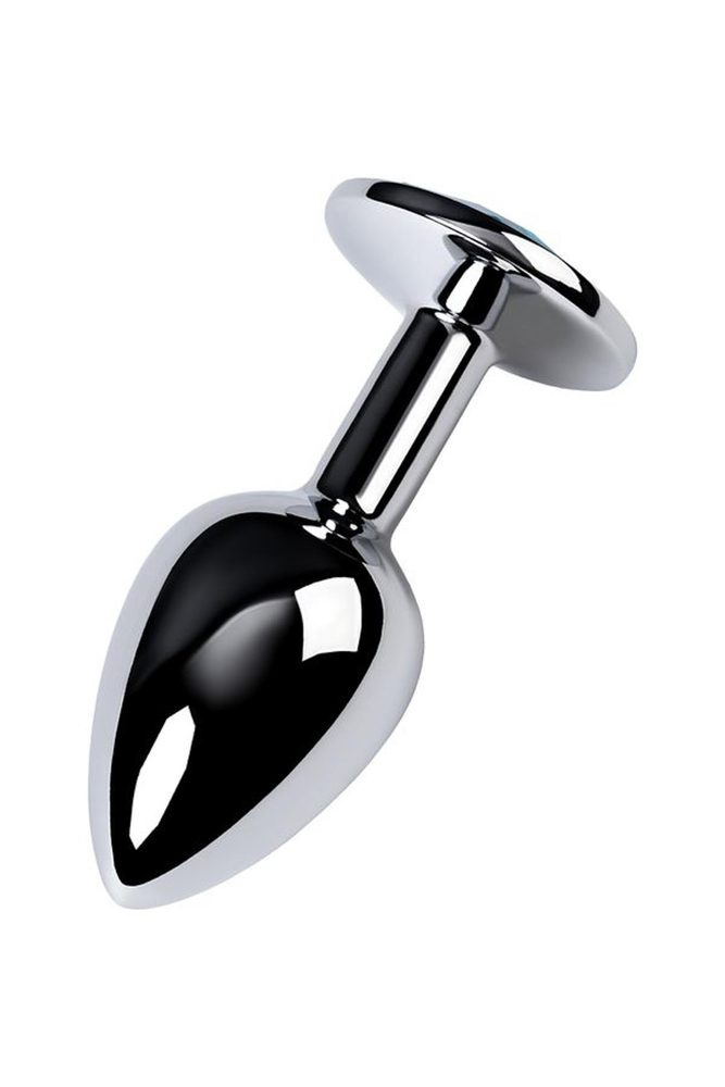 Korek analny metalowy TOYFA Metal srebrny z topazem 7 cm