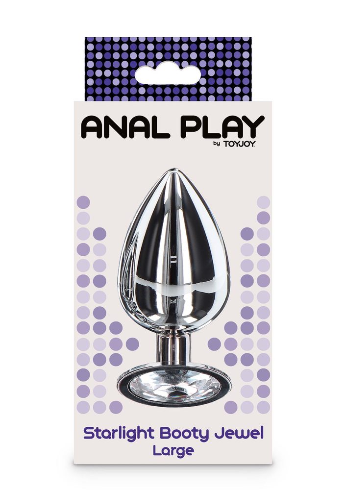 Korek analny Starlight Booty Jewel ToyJoy srebrny duży