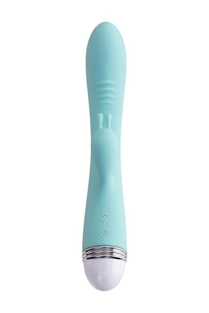 Wibrator króliczek Flovetta Iris silikonowy miętowy USB 22 cm