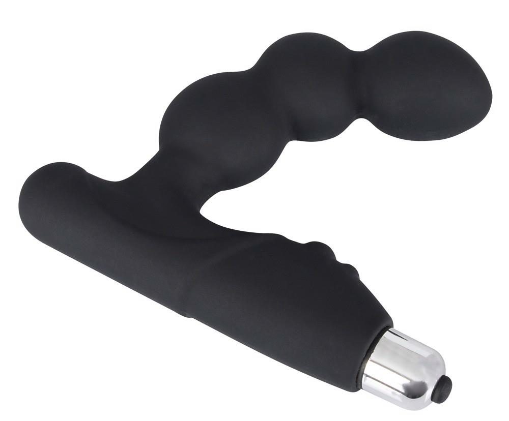 Masażer prostaty Rebel z wibracją czarny 14 cm