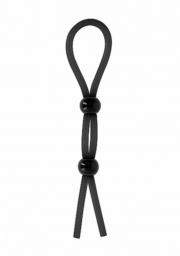 Pierścień erekcyjny ShotsToys Double Ring Booster silikonowy czarny