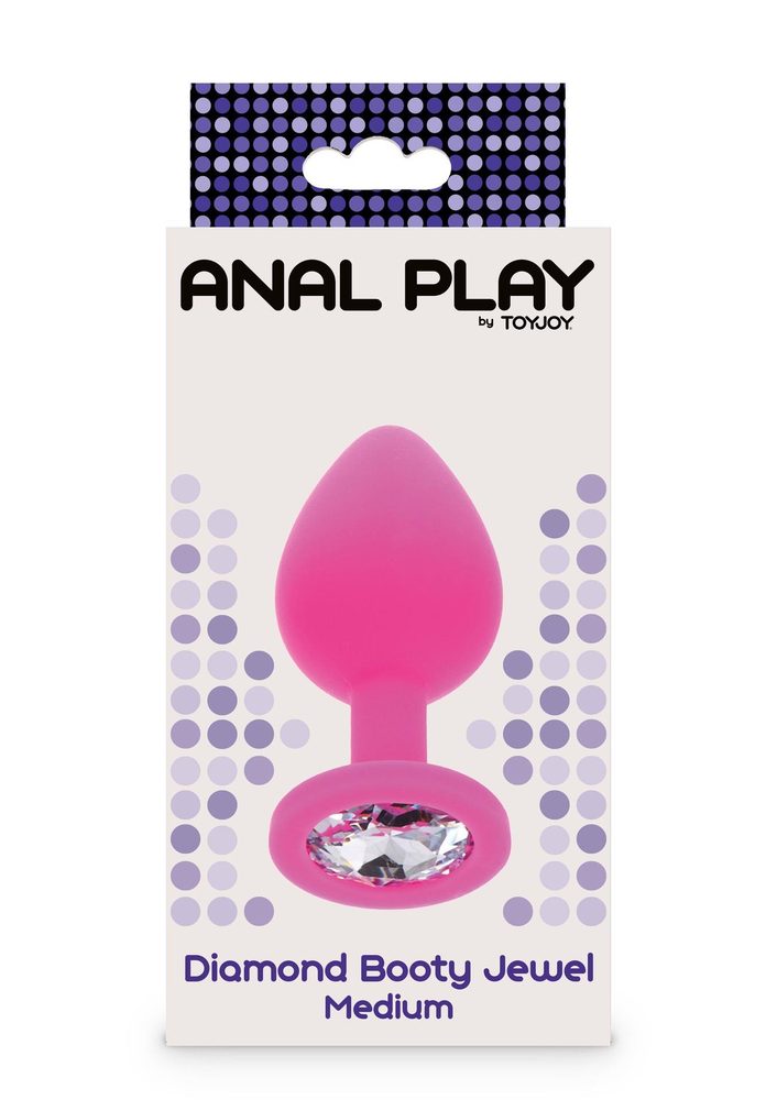 Korek analny Diamond Booty Jewel ToyJoy różowy 8 cm