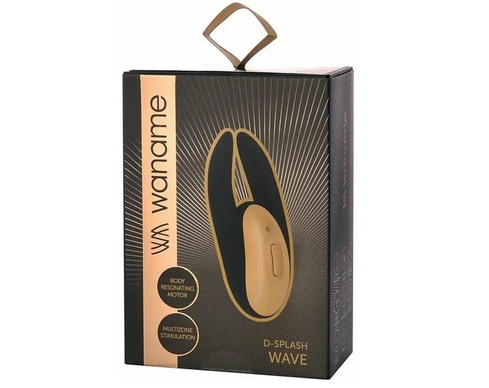 Masażer WANAME Wave złoto czarny silikon USB 9 cm