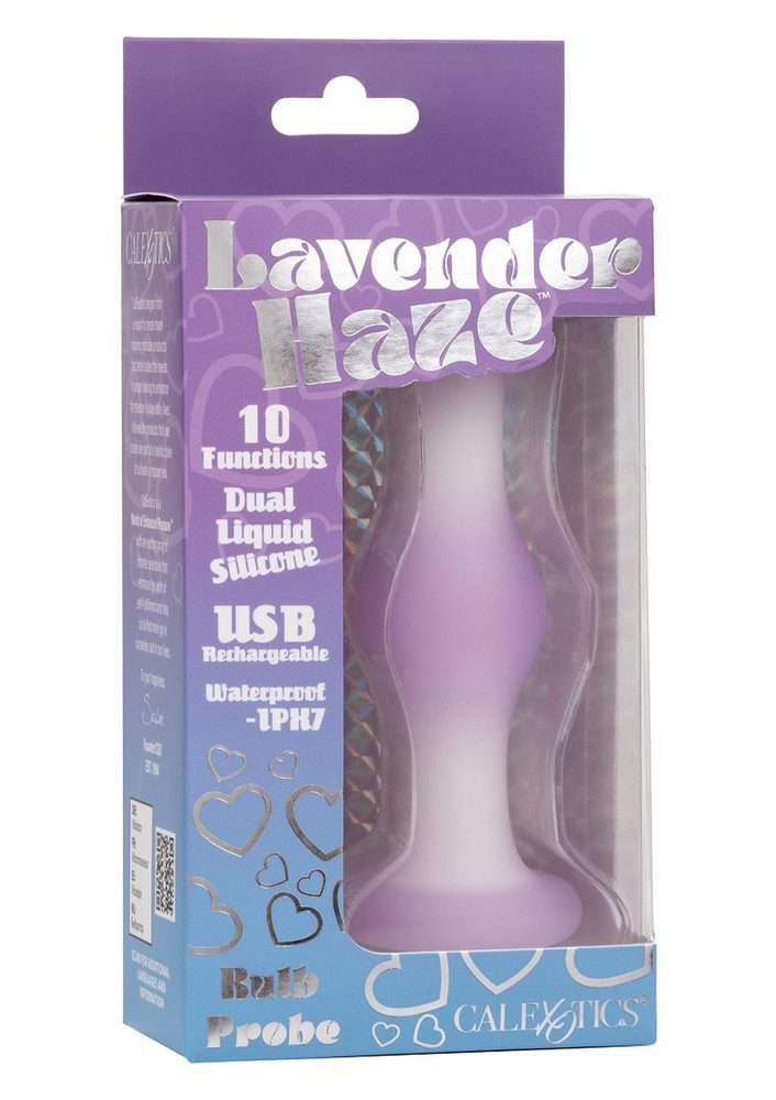 Silikonowy wibrujący korek analny Calexotics Lavender Haze fioletowy