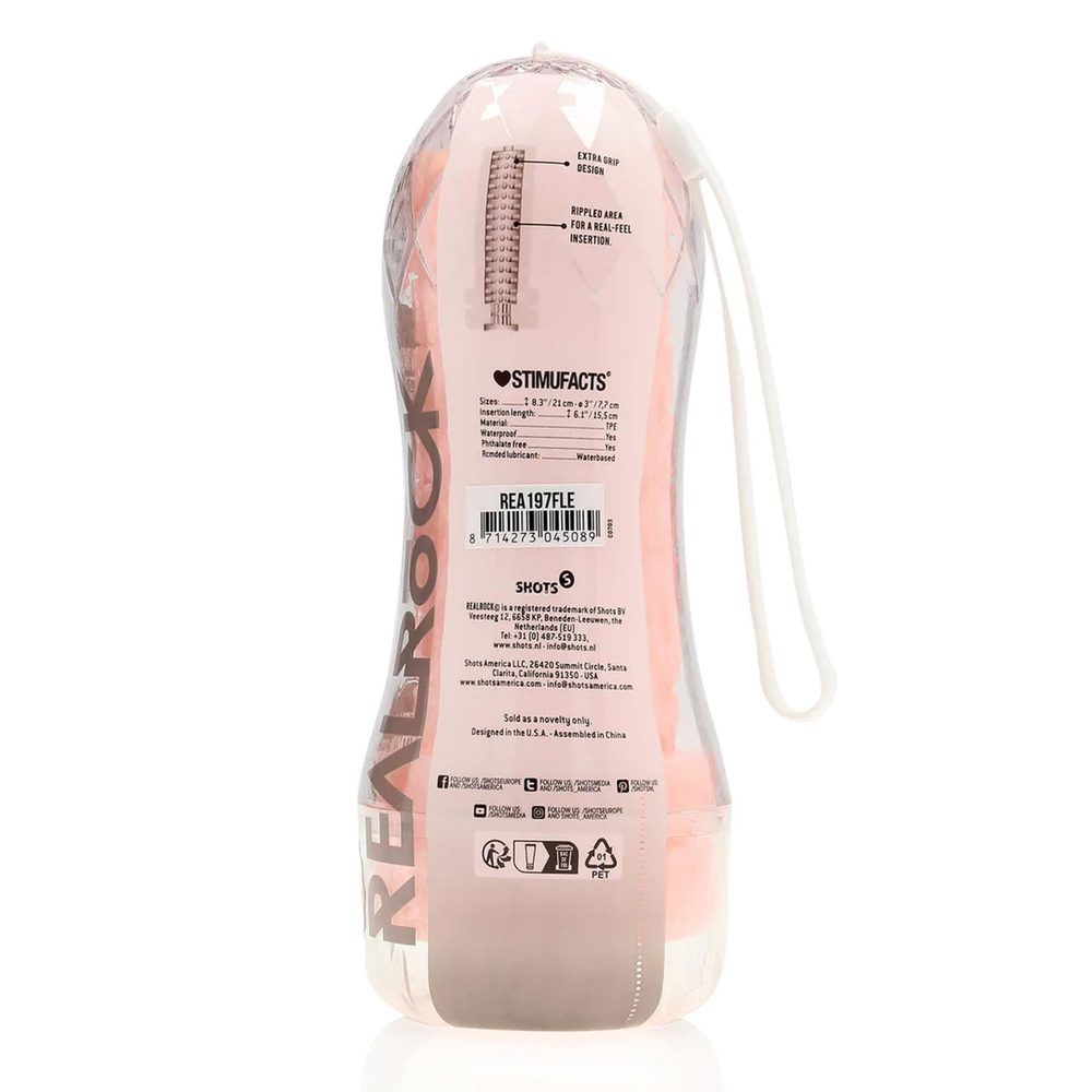Masturbator teksturowany RealRock TPE 21 cm