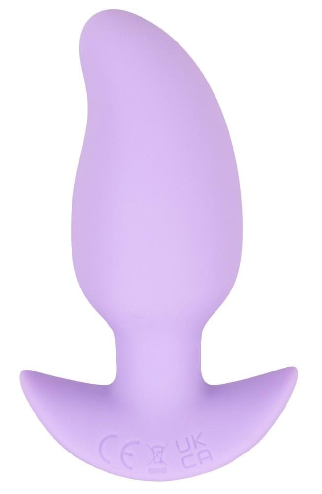 Korek analny wibrujący Cuties fioletowy USB 8 cm