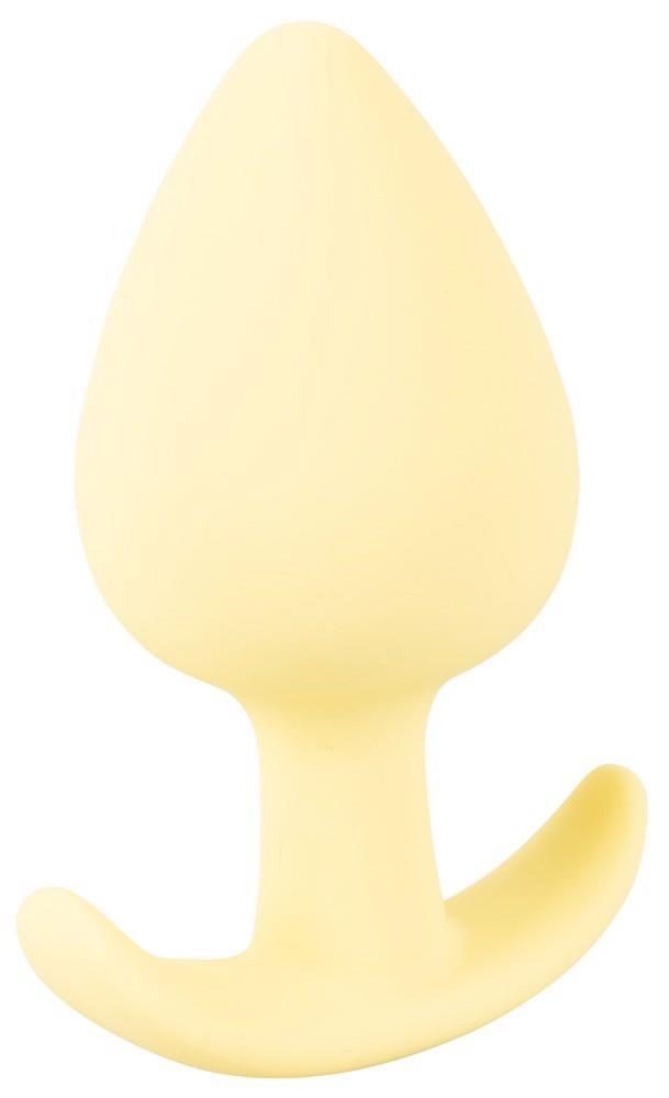 Korek analny Cuties żółty silikonowy 6,5 cm