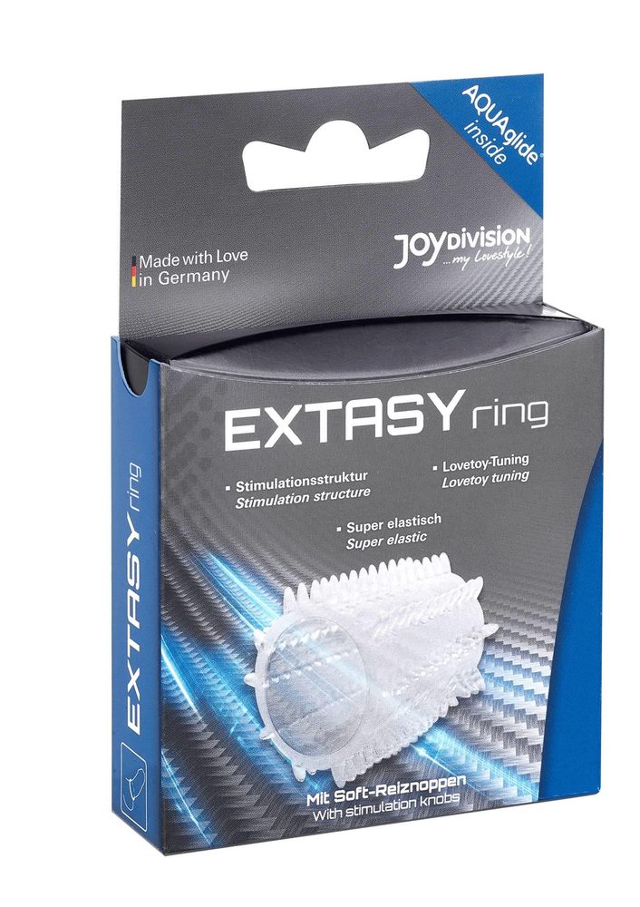 Nakładka Extasy Ring JoyDivision przezroczysta TPE 4.5 cm