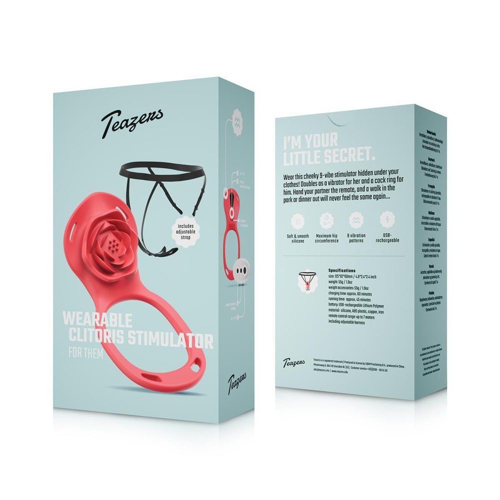 Teazers - Wearable Clitoral Stimulator Harness - Red