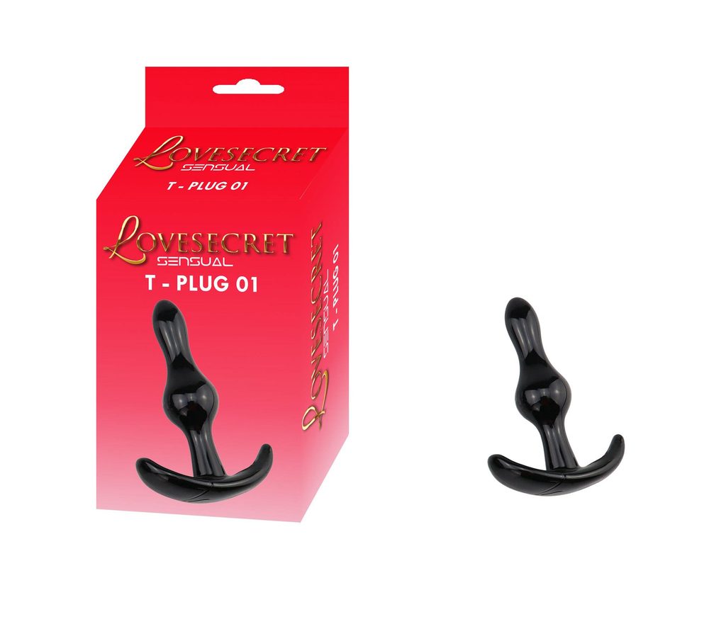 Korek analny Lovesecret Sensual T Plug 01 czarny 8,5 cm