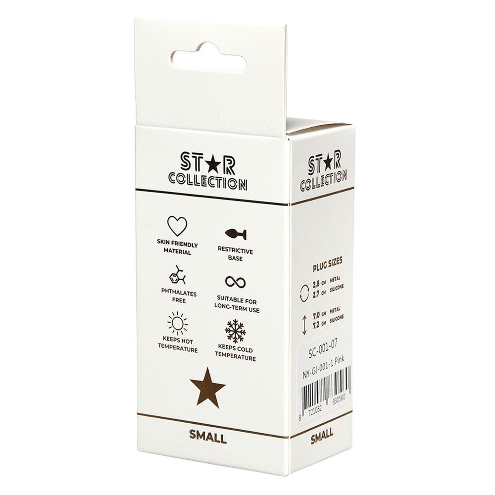 Korek analny silikonowy Star Collection S różowy 7 cm