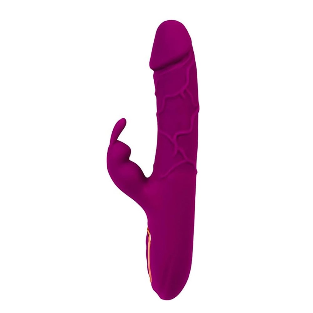 Wibrator króliczek silikonowy Fantasy z grzaniem 10 trybów USB 22 cm