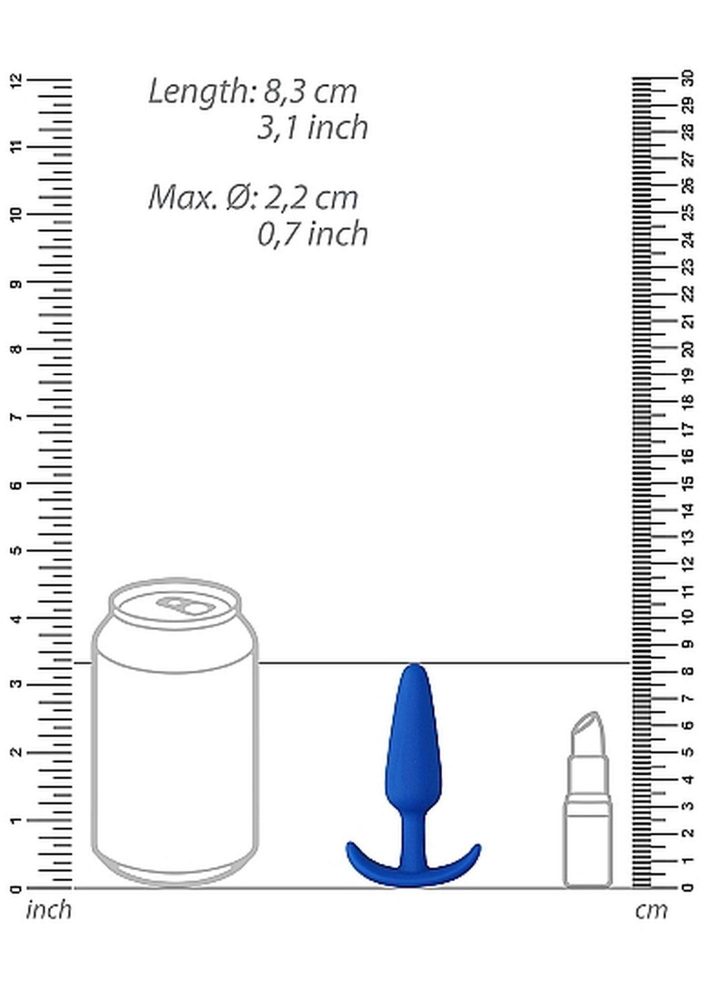 Korek analny silikonowy ShotsToys niebieski