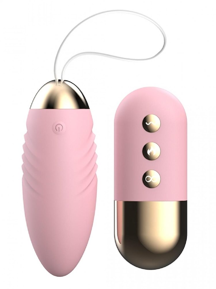 Wibrujące jajko zdalne rozgrzewane Argus różowe silikonowe USB 8 cm