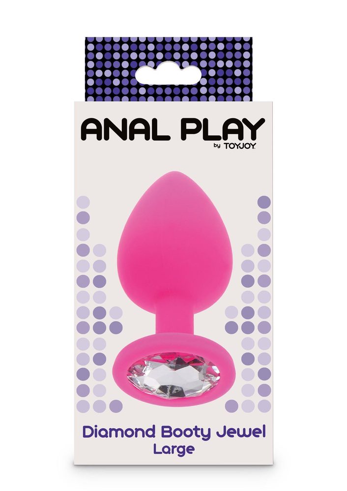 Korek analny z kryształkiem Diamond Booty Jewel różowy 9 cm