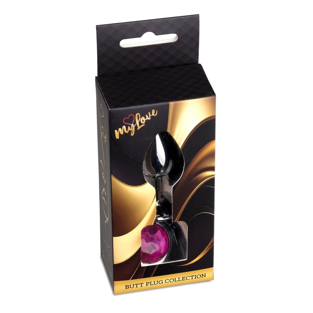 Biżuteria analna MyLove Toys ciemnosrebrna różowa