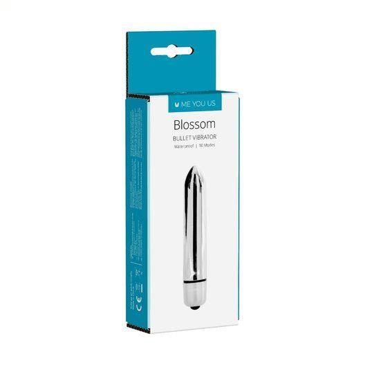 Wibrator bullet Me You Us Blossom srebrny 9,5 cm