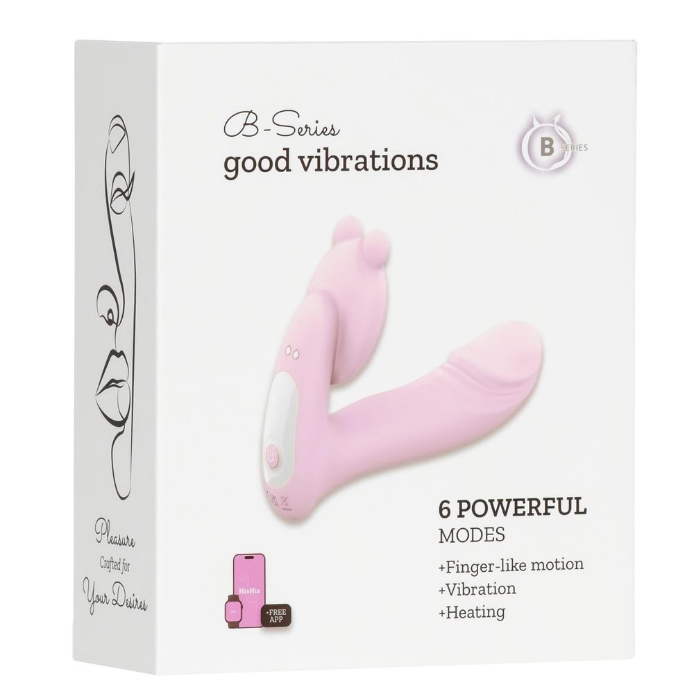 Wibrator silikonowy z podgrzewaniem app i funkcją palca Fox 14 cm