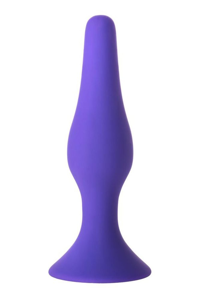 Korek analny silikonowy z przyssawką A-Toys fioletowy 10 cm