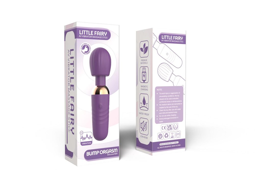 Stymulator łechtaczki silikonowy Little Fairy Wand fioletowy 14 cm