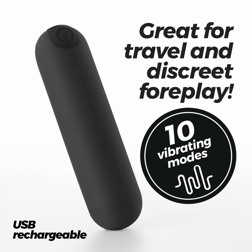 Mini wibrator iMoan Crushious czarny USB 7,6 cm
