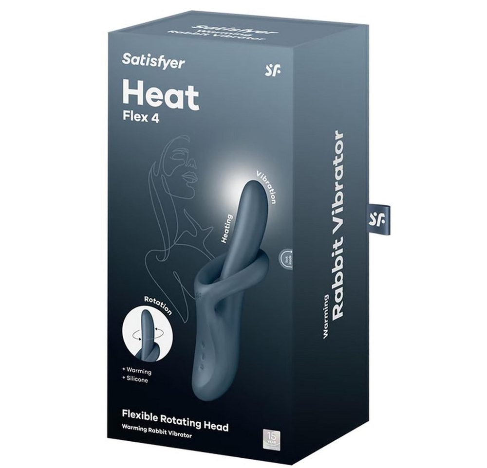 Wibrator rozgrzewający Satisfyer Heat Flex 4 niebieski silikonowy